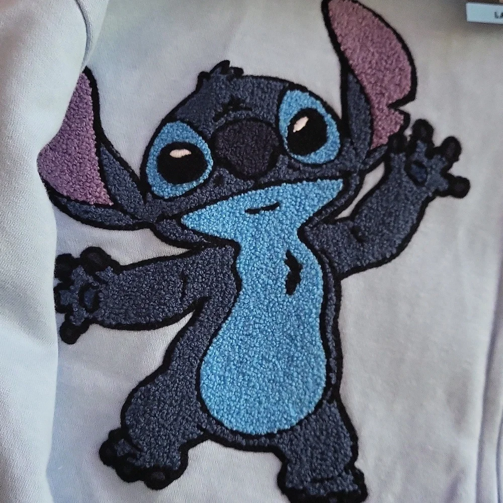 STITCH Disney full zip sweatshirt, hoodie, blue, large - Picture 9 of 16
